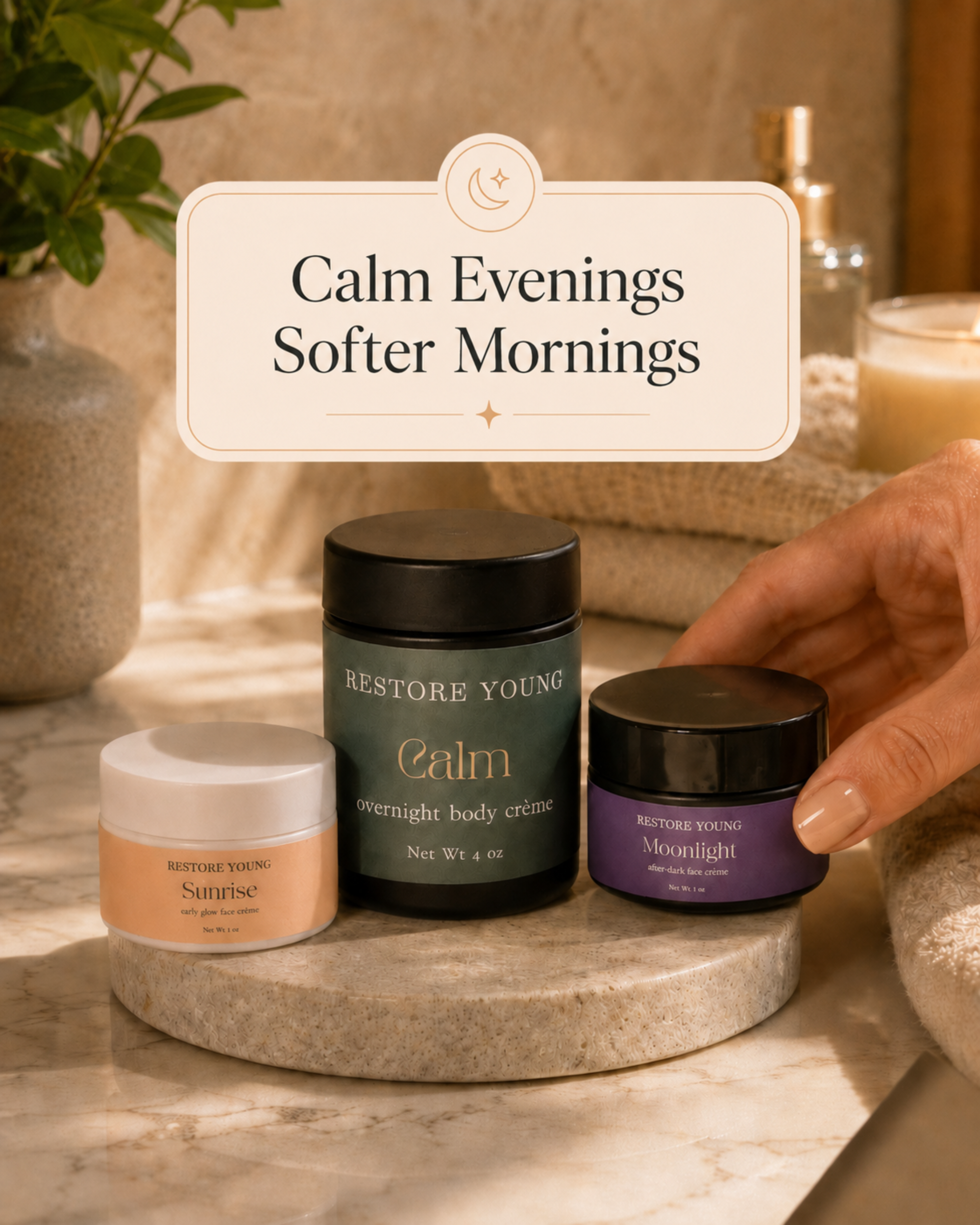 The Calm Trio Set (Sunrise, Moonlight, Calm)